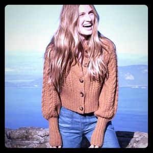 DÔEN Cardigan Sepia color size MEDIUM